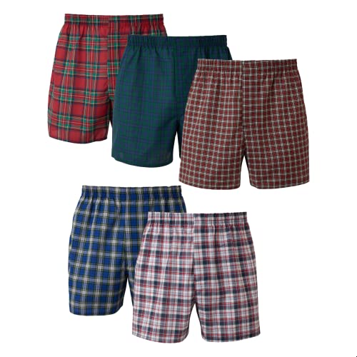 Hanes Ultimate Mens Big Tartan - Multiple Packs And Colors Boxer Shorts, Assorted 5 Pack, Large Us #TOP6