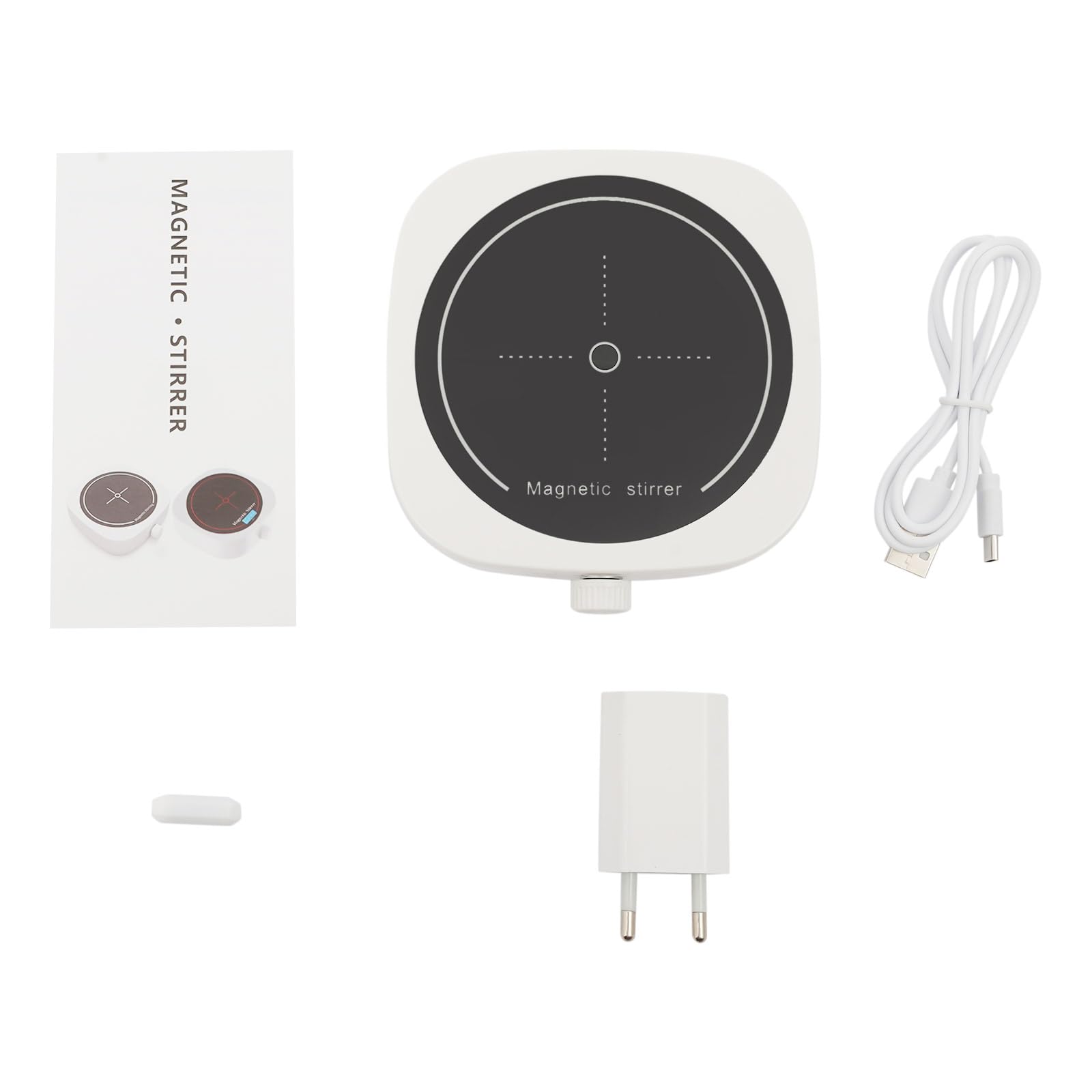 4000 U/min Magnetrührer für Labor, 1L Magnetmischer Leiser Mini USB Magnet Flüssigkeitsmischer, Magnetische Rührplatte Labor Rührer Mixer Fassungsvermögen