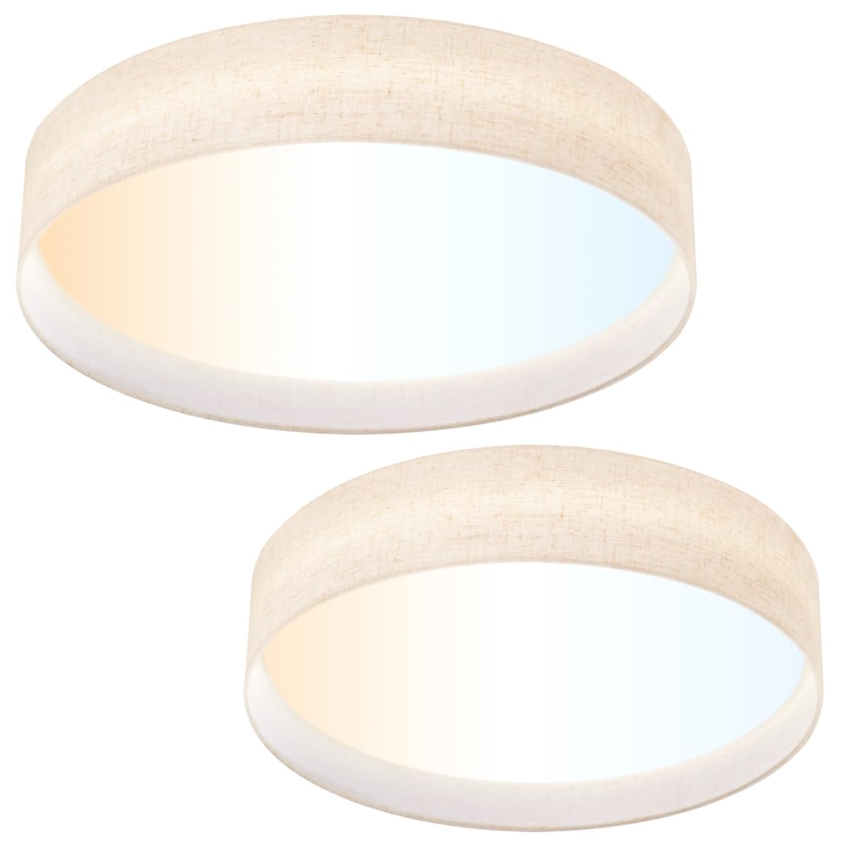 Hamilyeah LED Flush Mount Ceiling Light 20 inch, 48W Close to Ceiling Light with Fabric Shade 5CCT, Dimmable Light Fixture Ceiling Mount for Living Room, Dining Room,Foyer,Bedroom