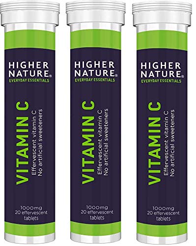 Higher Nature Fizzy C Effervescent Vitamins 20 tablet X 3 (Pack of 3)