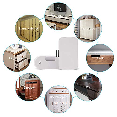 Ajcoflt BT Inteligente App Bloqueio de Gaveta Adesivo BT Bloqueio Armário de Arquivo Armário Armário