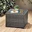 Grey Rattan, Clear Glass