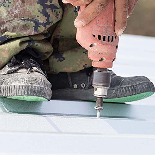 DOJA INDUSTRIAL | SELBSTSCHNEIDENDE SCHRAUBEN STAHL M6 | PACK 50 | 6,3 x 100 mm | Sechskant Bohrschrauben Schrauben metall mit Unterlegscheibe | Für Metall Karosserie schrauben Blechschrauben