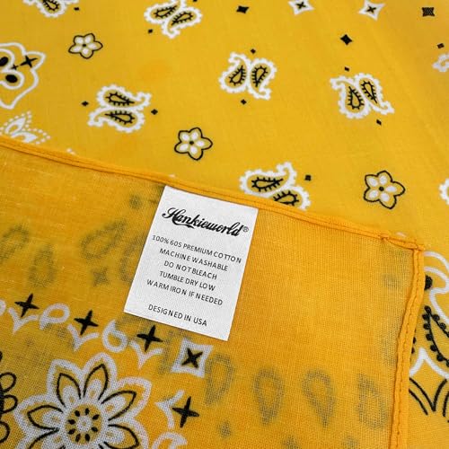Image of Single Pack Bandanas 60s Premium Cotton Soft Thin Handfeel Large Handkerchief for Men and Women
