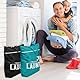 2PC große Reise Wäschesack mit mittlerem Griff waschbar wasserdicht nass schmutzige Kleidung Tasche Badeanzug Workout Tasche für Gym Wäsche Schwimmbad Yoga College Dorm schwarz Pfau blau