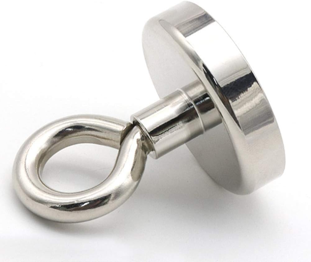 Magnes Wędkarski Eyebolt, Okrągły Neodymowy Magnes Wędkarski Super Power Z Liną (20m), Haki Magnetyczne Do Magnesu Magnetycznego Magnesu Wędkarskiego Metalowego (8 Szt.), 25mm