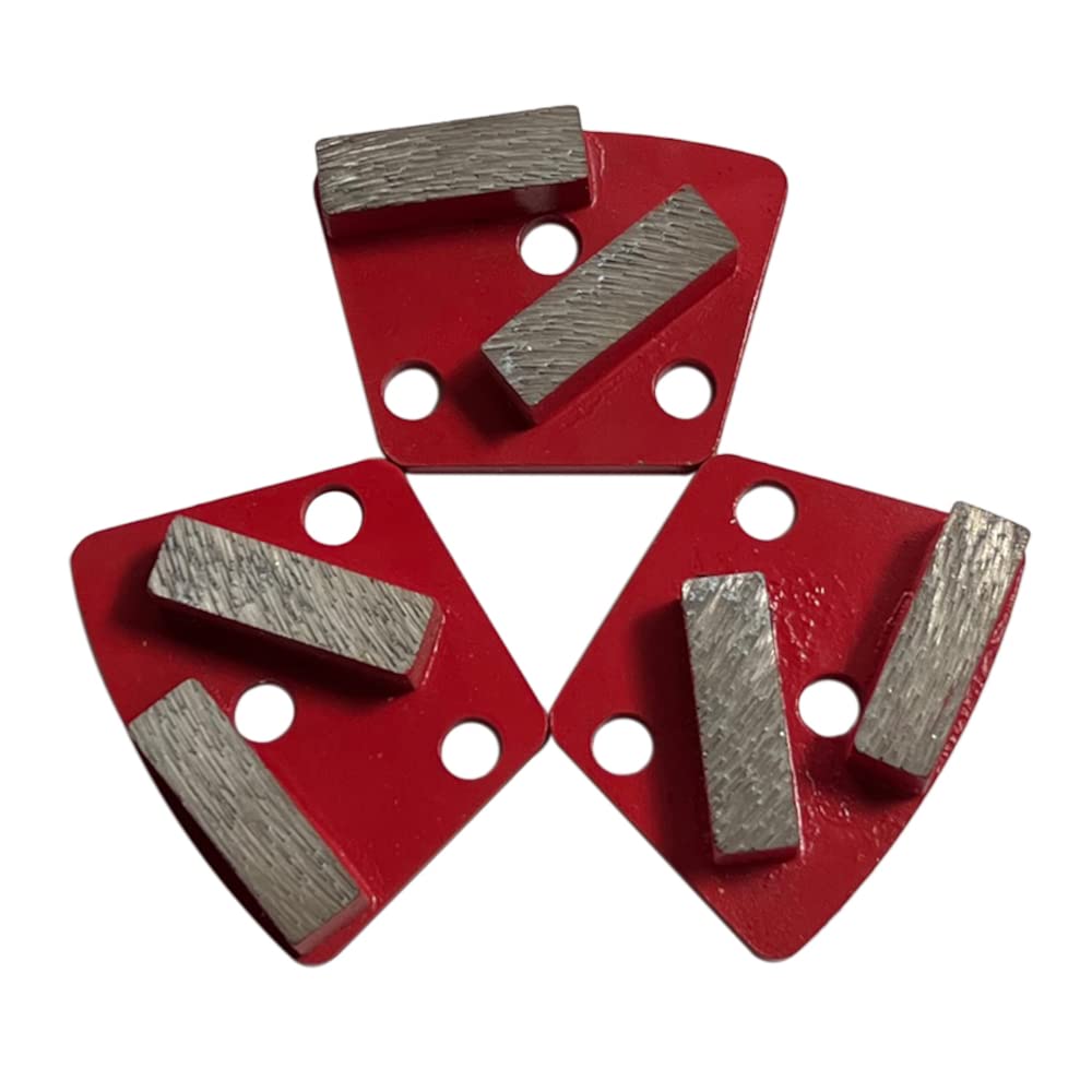 Trapezoidal Diamond Grinding Discs for Iron Horse, Warrior, XtremePolishing & ASL Grinders, 30/40 Grit, Hard Bond, Set of 3PCS