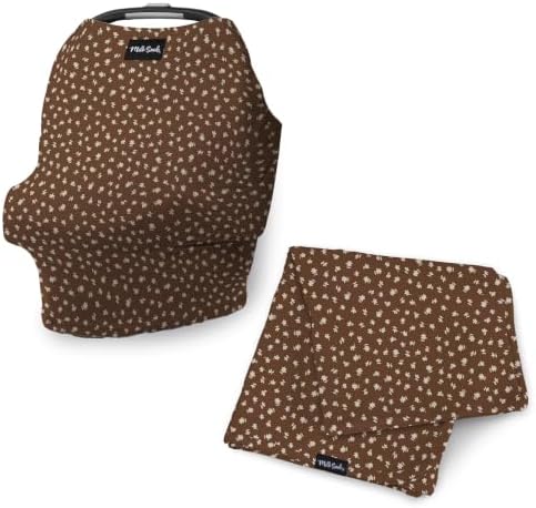 Milk Snob 5-in-1 Cover/Receiving Blanket Bundle (Brown Sugar Bloom)