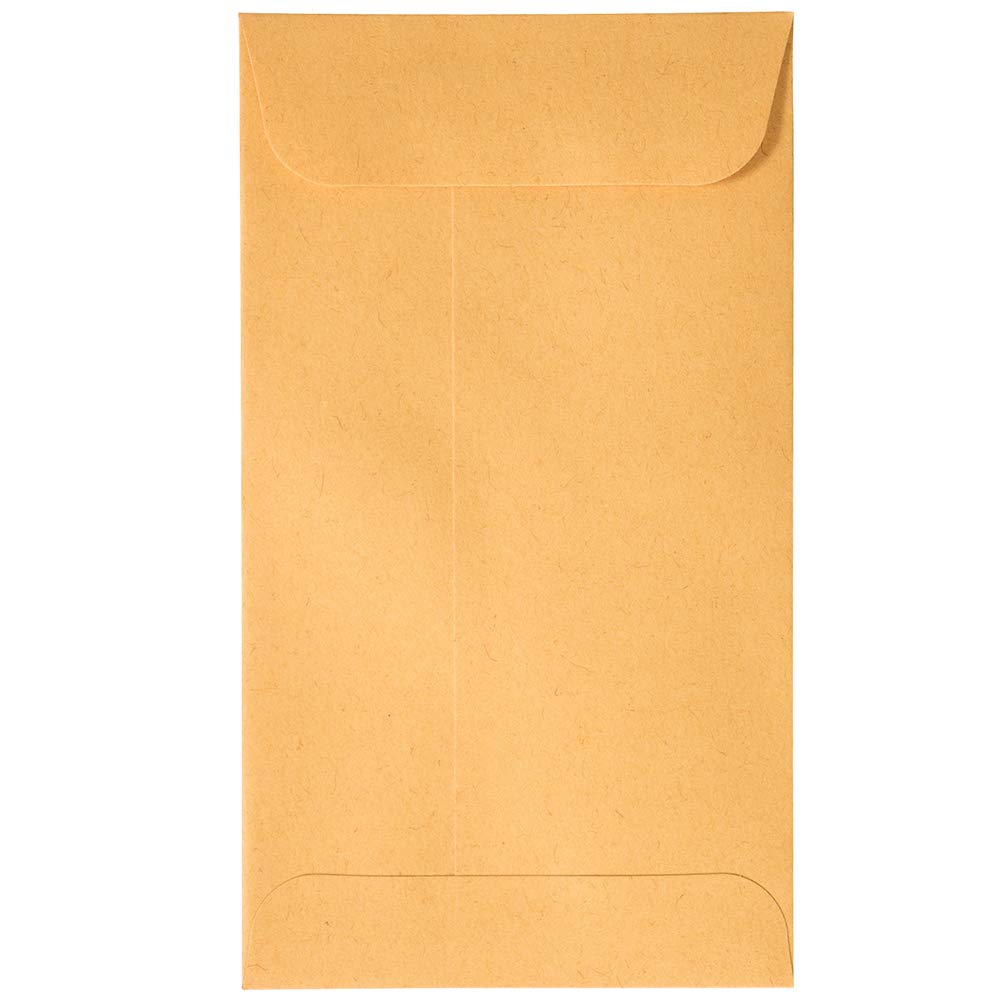 JAM PAPER #5.5 Coin Business Envelopes with Peel and Seal Closure - 3 1/8 x 5 1/2 - Brown Kraft Manila - 50/Pack