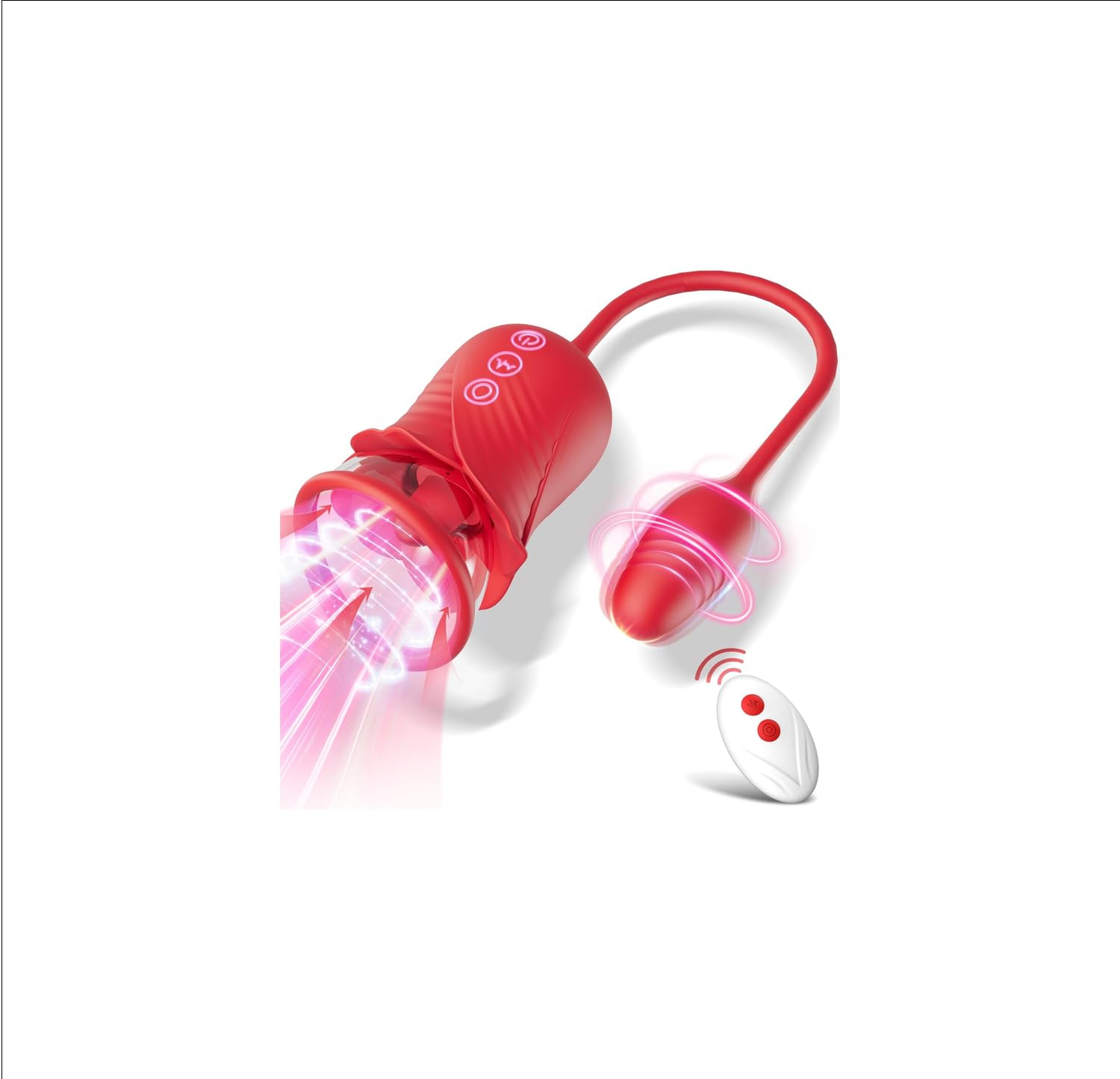 2026 Juguetes Xeso para Ambos, Vibration & Licking Modes Clitotial Stimulator Tool, Red MNC55