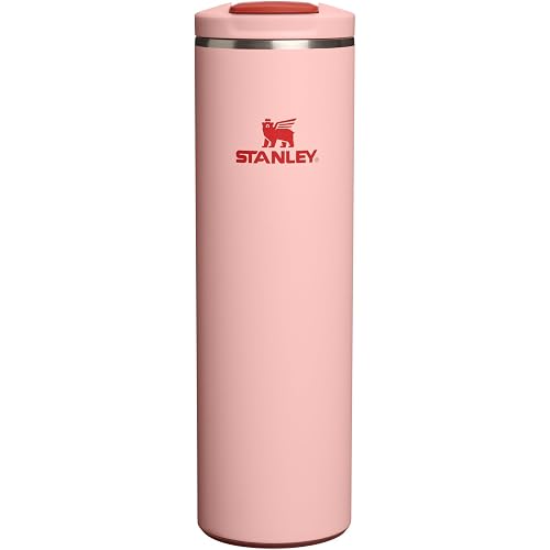 STANLEY Transit FlipTop Mug | Leakproof Coffee Travel Cup | Vacuum Insulated Stainless Steel | Stays Hot or Cold for Hours | BPA-Free | 20 oz | Peach Rose