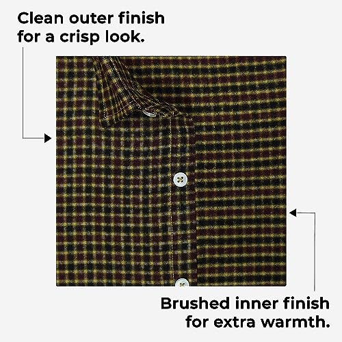 Image of GHPC Cottswool Winter Wear Woolen Gun Club Checks Full Sleeves Regular Fit Formal Shirt for Men