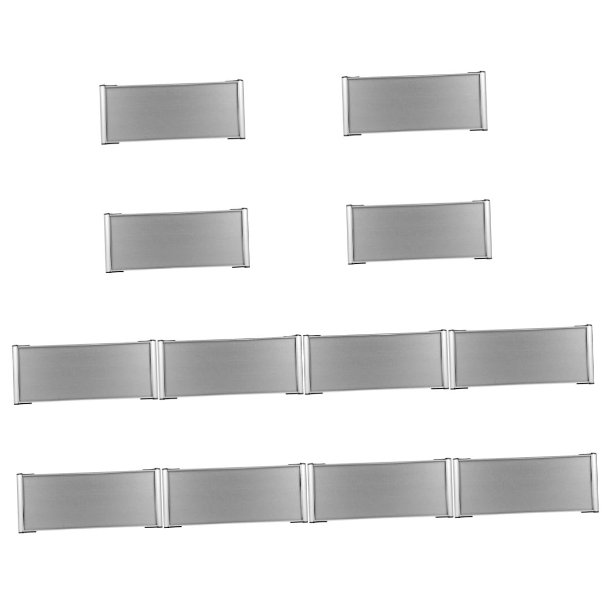 12piezas Placa De Puerta De Oficina De Aluminio Señal Personalizable Para Identificación De Espacios De Trabajo Diseño Para Dibujo y Escritura