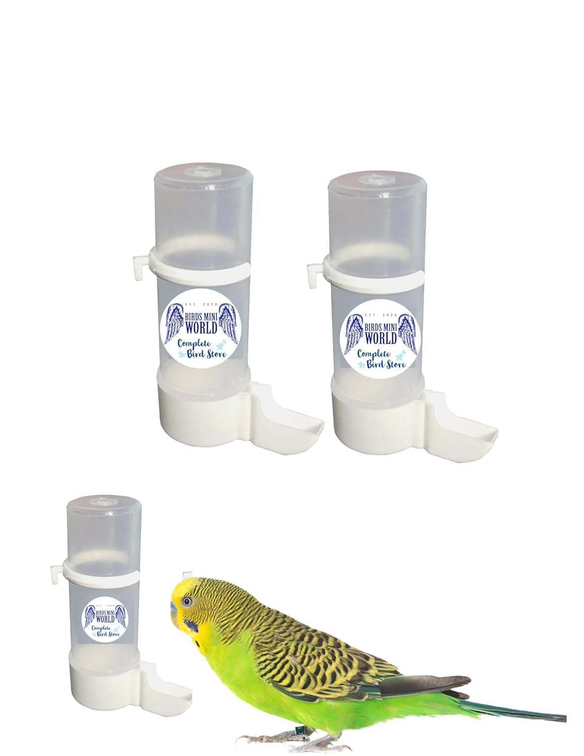 Bird Mini Wolrd 140 ML Tube Shape Cage Food, Seed, Water Feeder Dispenser - No Spill No Mess (Yellow) (Pack of 2) (B0CW3BYSJK) Amazon Price History, Amazon Price Tracker