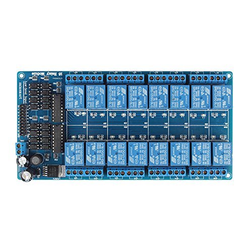 Miniatura 3 de ACEIRMC Módulo de placa de interfaz de relé de 5V 16 canales Optoacoplador LED LM2576 Power para Arduino DIY Kit PiC ARM AVR (2 piezas)