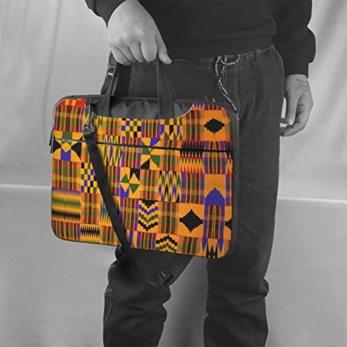 Bolso para portátil vintage con patrón étnico negro miniatura 2