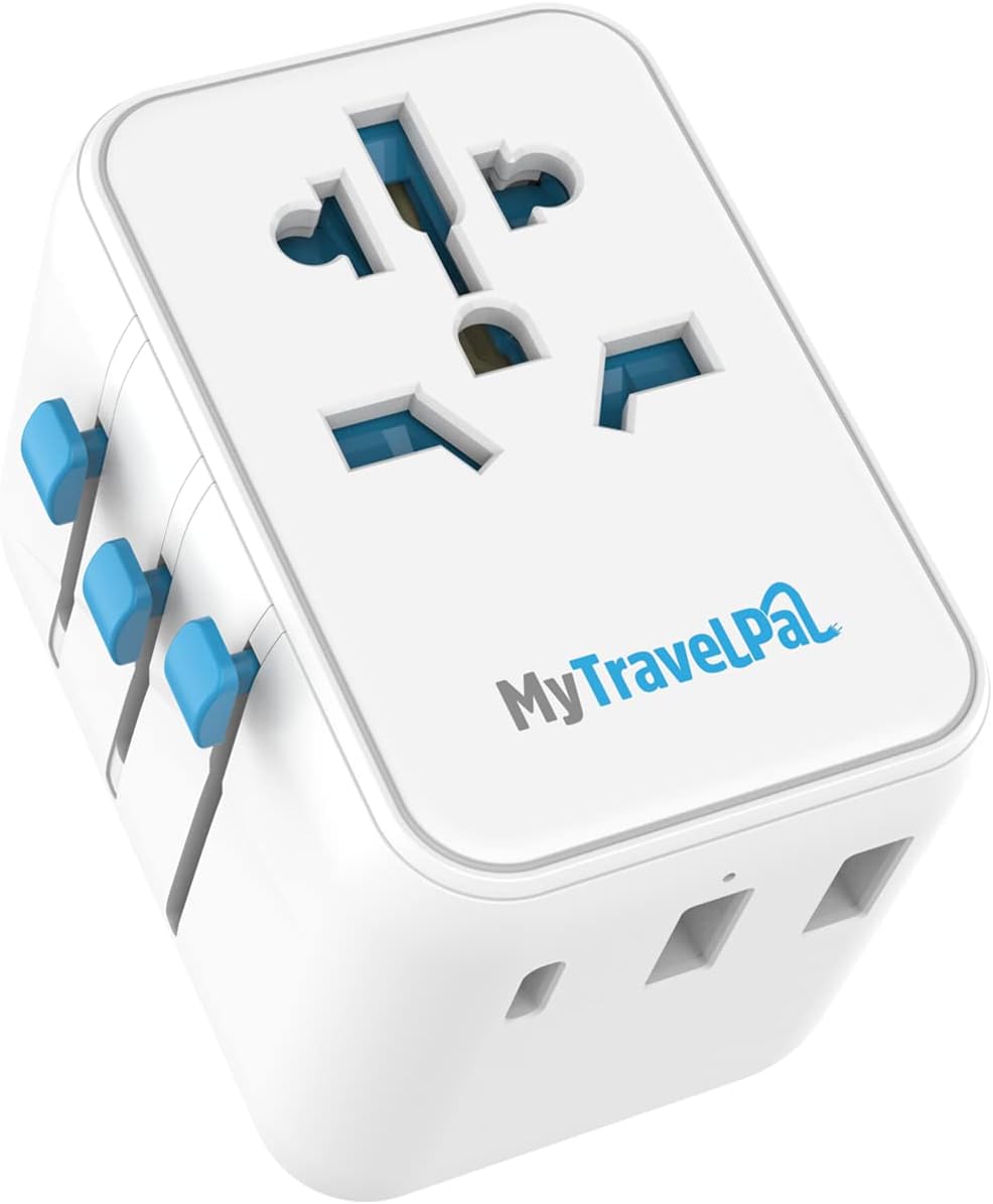 MyTravelPal Universal Travel Adapter With USB C & USB | Worldwide Plug ...