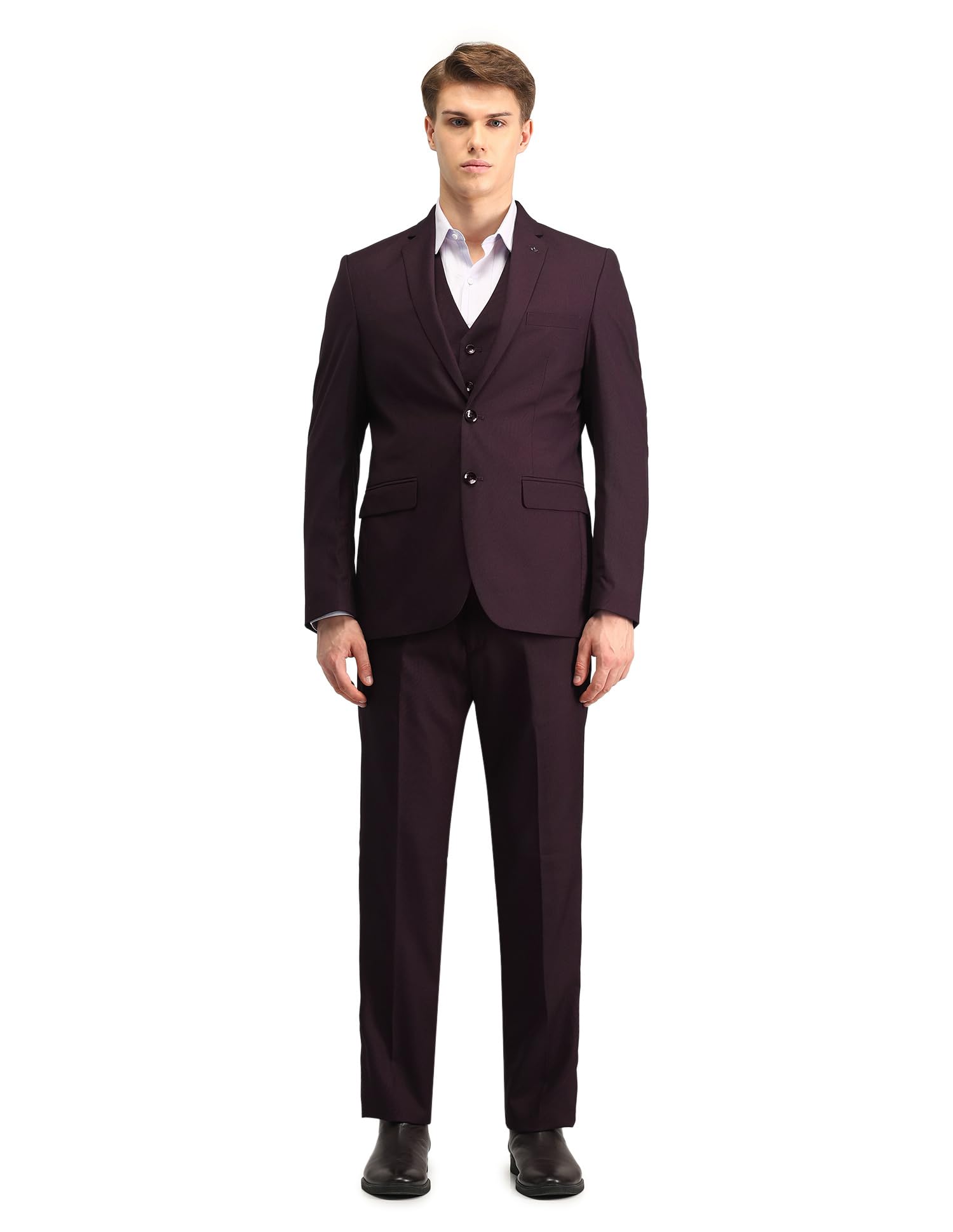 arrow Men's Polyester Blend Business Suit Pants Set-picture-26
