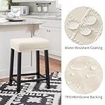 Stool Covers Rectangle - 2 Pack Stretch Waterproof Saddle Seat Cover Counter Bar Stools Bar Chairs Covers Kitchen Island Chairs Cushion Protector - Image 4