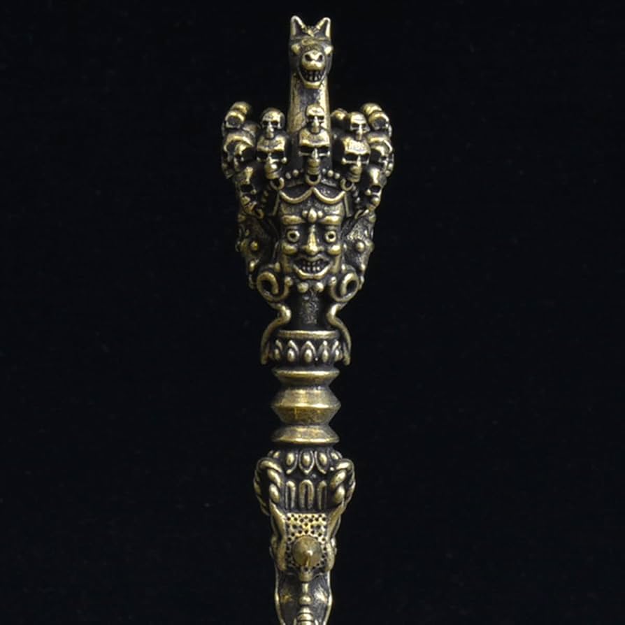 密教法具 四大明王 法器 三鈷杵 金剛杵 真鍮金メッキ 23cm 密教法具 寺院用仏具 金属製 三鈷杵(大) 金剛杵 (さんこしょ