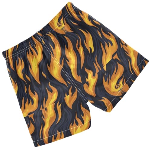 Pigsaly Boys Swim Trunks Pattern of Fire Boys Board Shorts Swimsuit Swimwear Summer Bathing Suit 3T Multicolor2