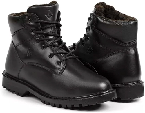 Bota Masculina de Inverno em Couro Forrada com Lã Imperméavel - Helsinque