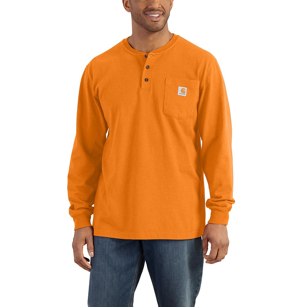 Carhartt Mens Workwear Pocket Henley Shirt Regular And Big Tall