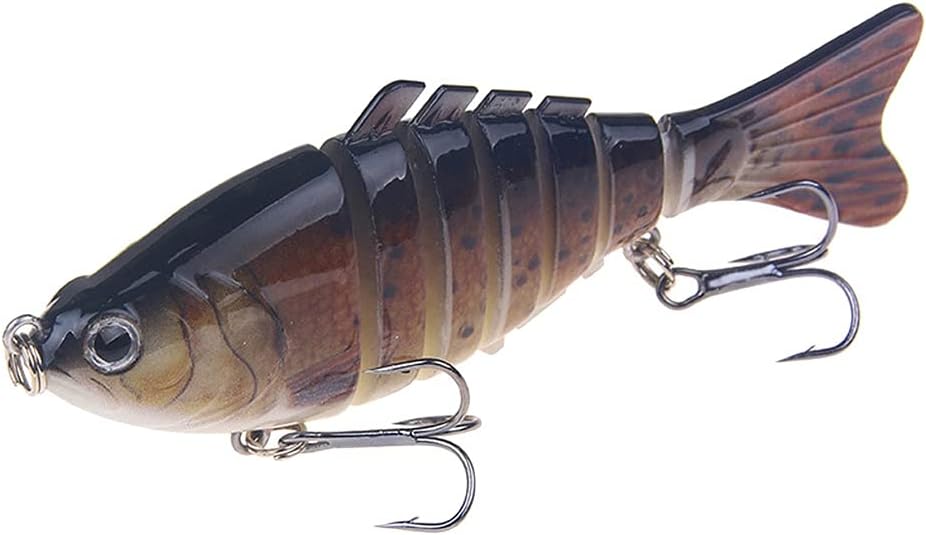 釣り用トップウォータールアー 10cm 本物そっくり 疑似釣りルアー マルチジョイントスイムベイト ゆっくり沈む