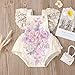AWIBMK Newborn Baby 1st Birthday Girl Outfit Cake Smash Romper Dress Infant Lace Boho Rainbow First Dresses Mini Tutu Skirt Headband Summer One Year Old Photoshoot Light Purple Flower 12-18 Months