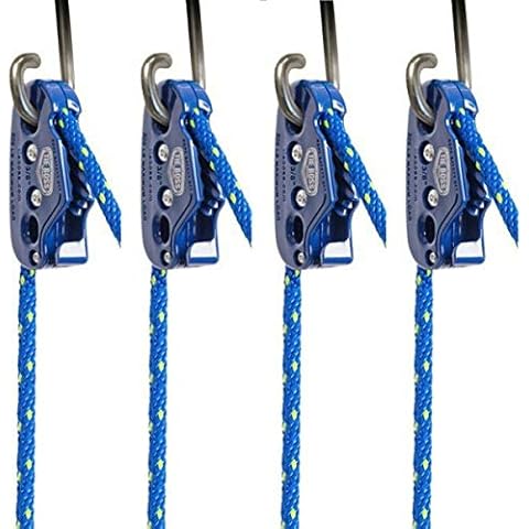 Tie Boss Tie Down System - Blue - 10' x 3/8" Diameter Rope (Pack of 4) Cover