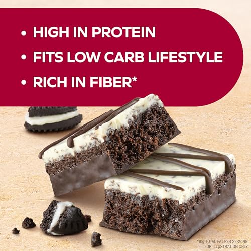 Atkins Creamy Cookie Crunch Meal Bars, 16g Protein, 11g Fiber, 2g Sugar, 4g Net Carbs, Low Carb, 12 Count