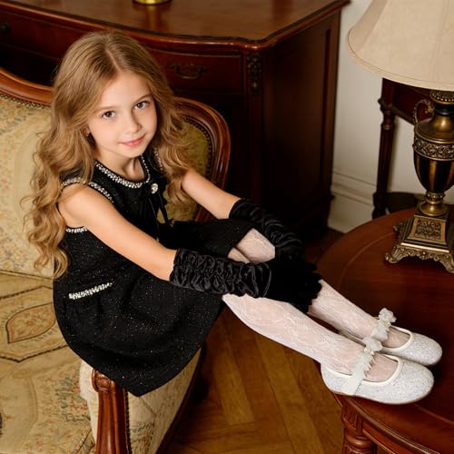 Image of GINFIVE Toddler Girls Dress Shoes Little Girls Mary Janes Ballerina Flats Shoes Toddler