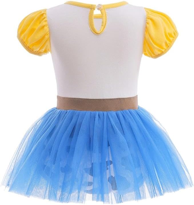 Dressy Daisy Infant Baby Girl Princess Dress Costume Romper Tulle Tutu Fancy Birthday Halloween Bodysuit Outfit with Headband