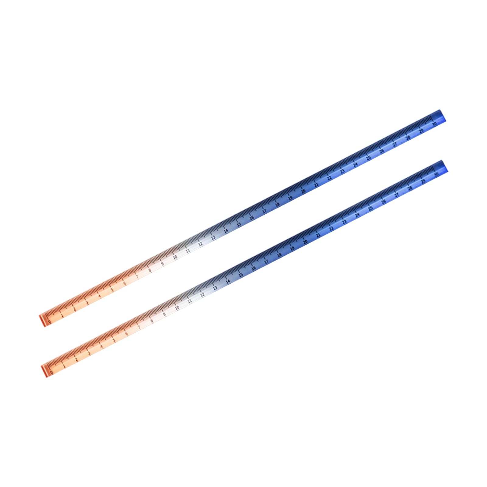 Of 2 Clear Acrylic Straight Ruler with Inches Centimeters, Colored Ruler Metric Rulers Measuring Rulers Set Set
