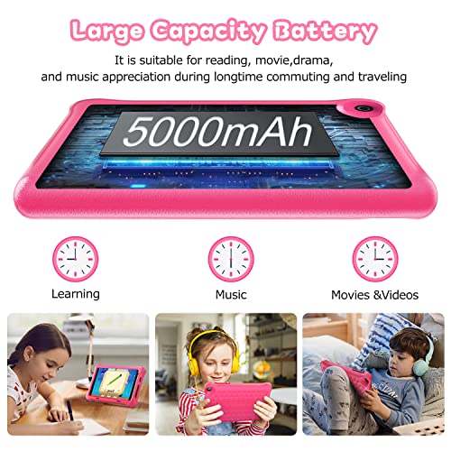 okaysea 8 Zoll Kinder Tablet, 1280×800 IPS HD, Kindersicherung, Android 11 Tablet für Kinder, 2GB RAM, 32GB ROM, Zwei Kameras mit Kindersicherem Gehäuse – Bild 7