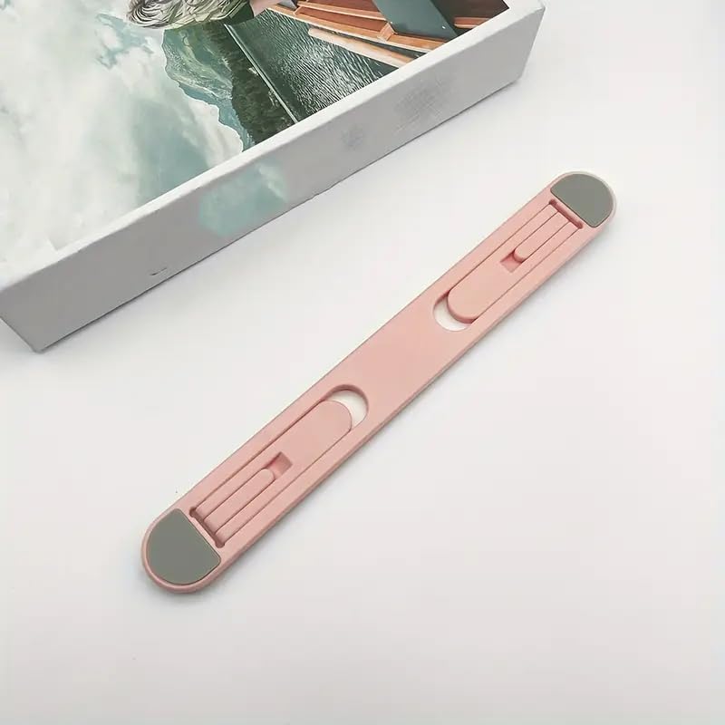 1pc Portable Foldable Laptop Stand - Adjustable Durable ABS Material Pink