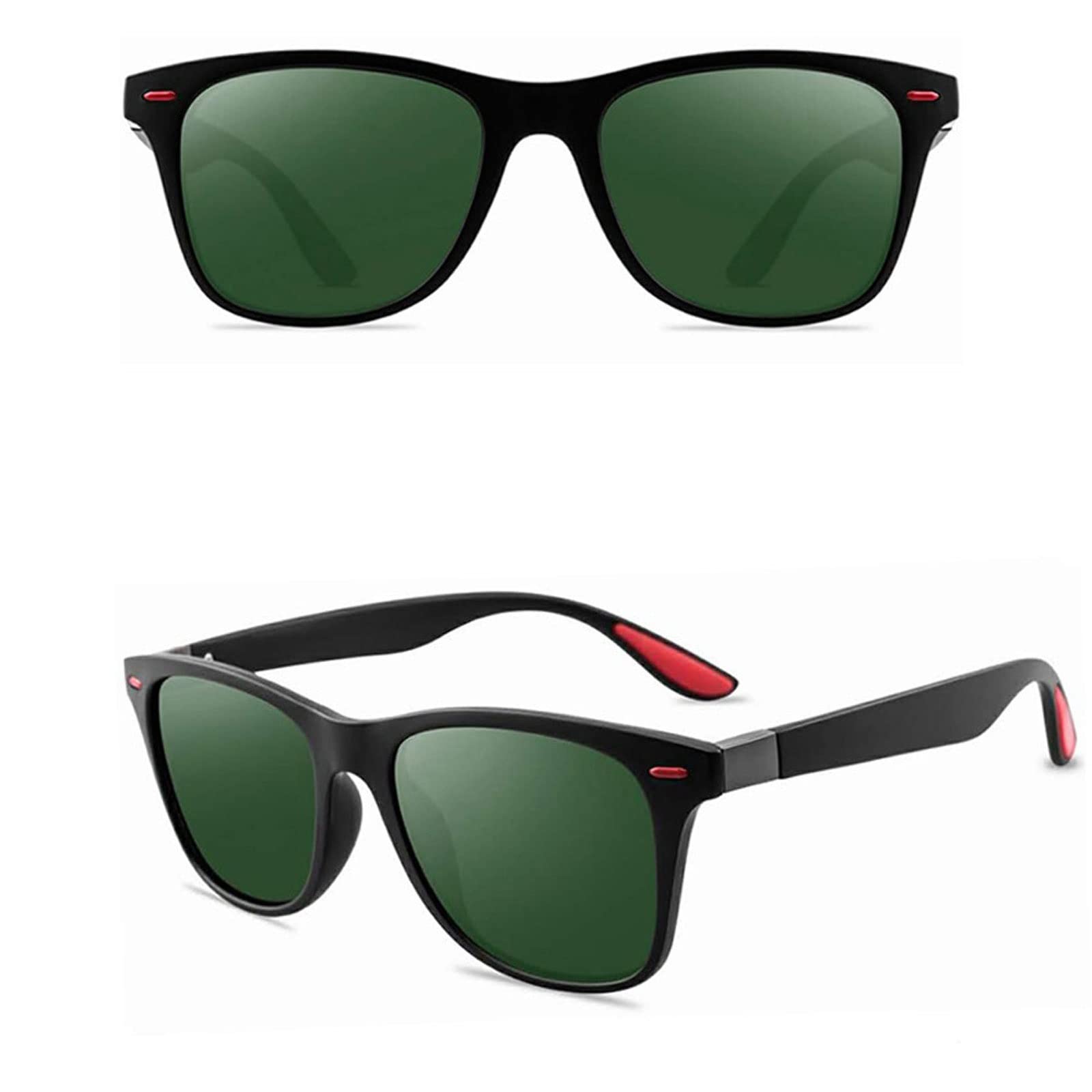 DieffematicMJ Okulary przeciwsłoneczne Okulary przeciwsłoneczne Spolaryzowane Mężczyźni Kobiety Kierowca Odcienie Męskie Vintage Okulary przeciwsłoneczne Mężczyźni Spuare Lustro Lato (Color : C4)