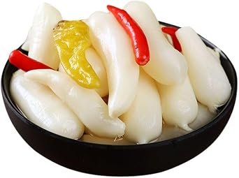 Pickled pepper radish,Enoki mushroom,dried radish,Sour beans,Healthy vegetarian vegetables,Pickles,Instant Meals,Delicious snack gifts (radish,10 packs)