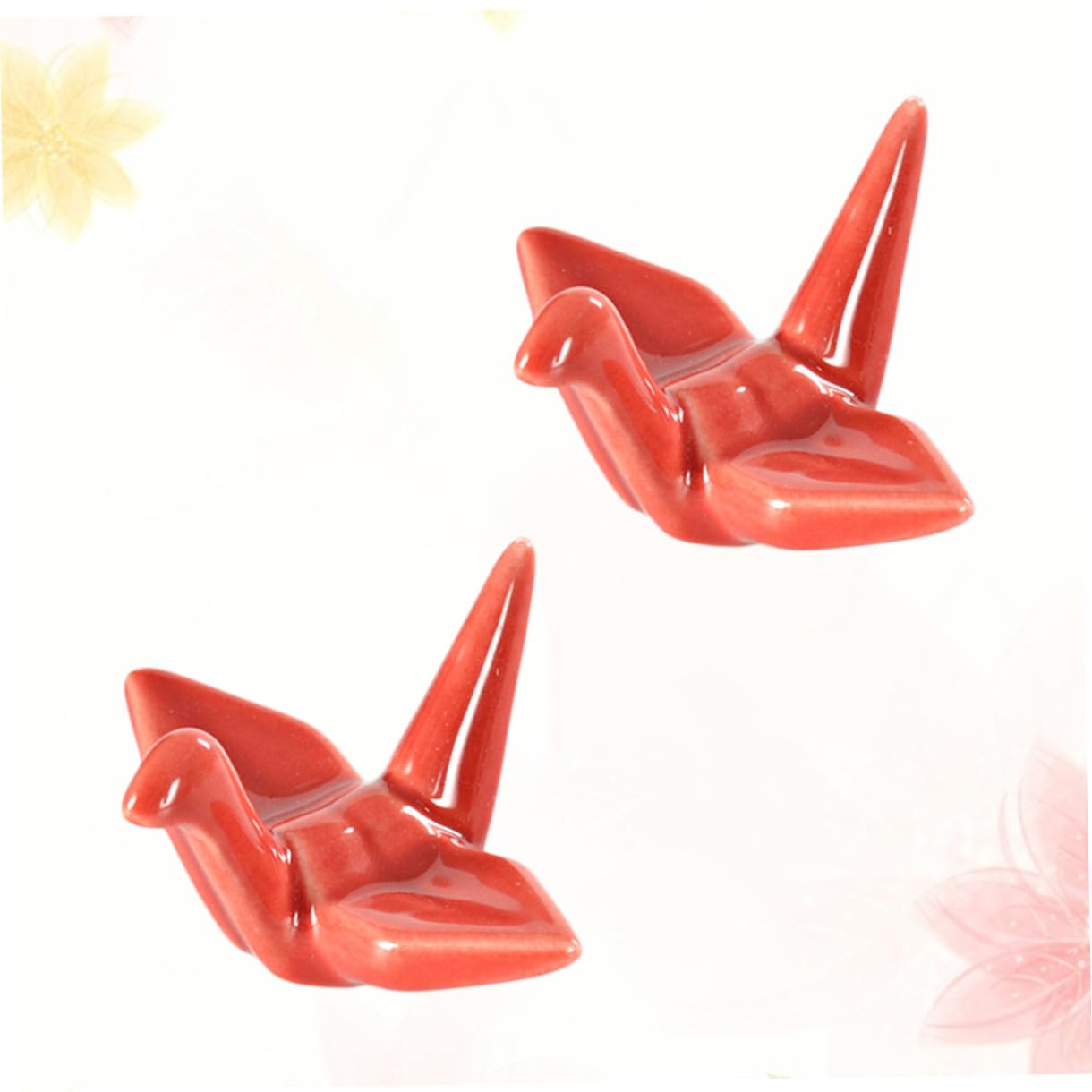 12 Piezas Soporte para Palillos Cerámico Forma Grulla de Elegante y Fácil de Limpiar para Decoración de Mesa Banquetes y Hogar