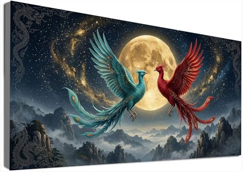 Kit Peinture Diamant XXL Phénix | Toile Strass Cristal Haute Définition