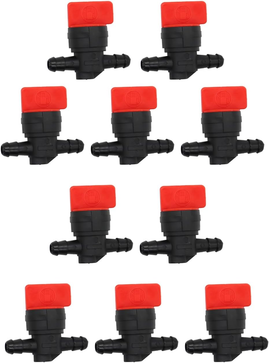 698183 (10) 1/4" Inline Fuel Shut Off Valve Fuel Cut Off Valve Straight Gas Valve Compatible with Briggs and Stratton 494768 697947 698183