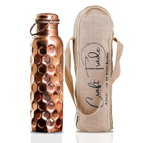 Craft Trade 100% Pure Copper Water Bottle 34 Oz...