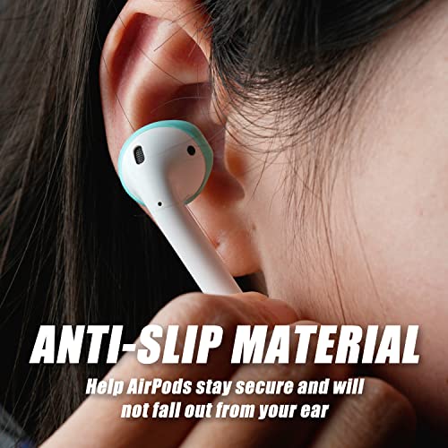 Damonlight (Fit In The Case) Airpods Earpods Covers Anti-Slip Silicone Soft Sport Covers Accessories For Airpods Earbud Airpods Ear Tips 2 Pairs (Spicy Red) #TOP5