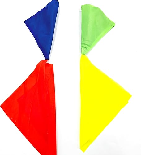 9 bufandas mágicas que cambian de color de seda para calles de truco, 7.88 x 7.88 pulgadas