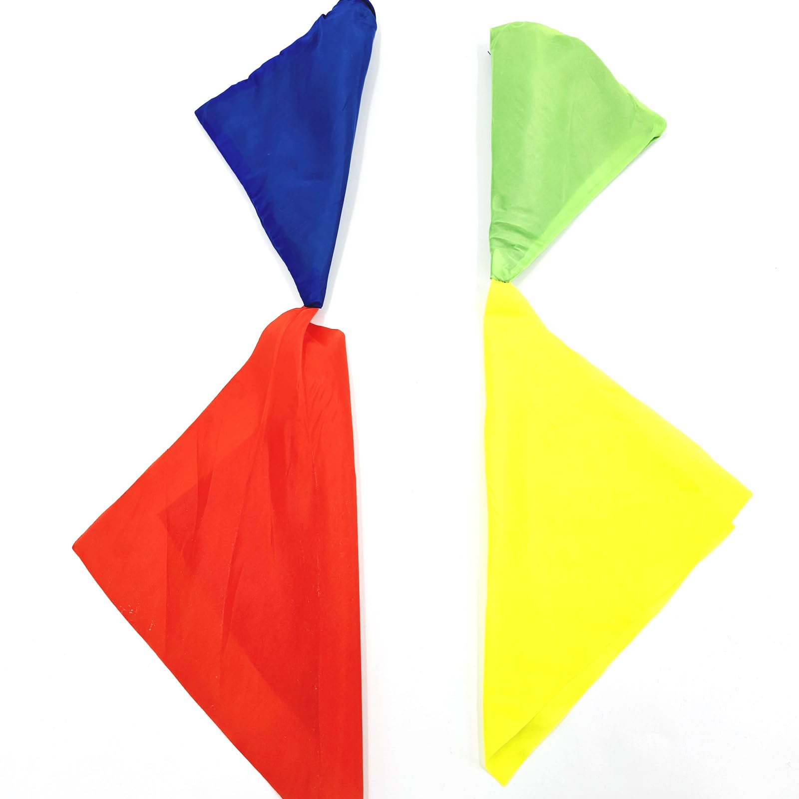2 bufandas mágicas de seda que cambian de color, bufandas para calles de truco de magia, pañuelo para niños y adultos, regalo de fiesta de cumpleaños, 7.88 x 7.88 pulgadas