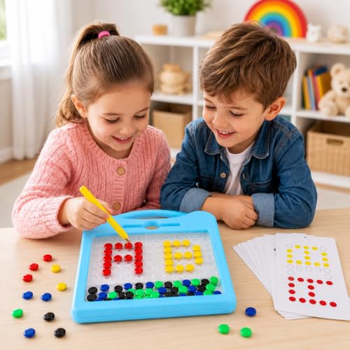 Image of Little B Magnetic Magpad Dot Drawing Board Art Game Toy for Kids. (Color as Per Stock)