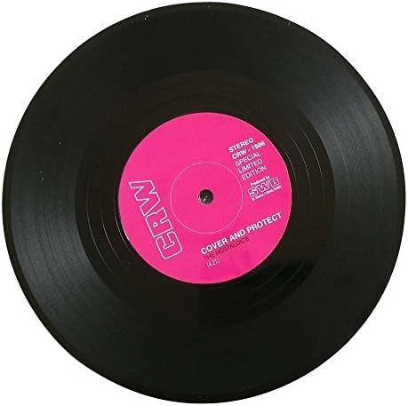 6pcs 4.1inch Solid Retro CD Record Vinyl Style Coaster/Coasters Non-slip Insulated Mat for Home/Bar Coffee Tea Drink Use Insulate&protect furniture