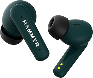 HAMMER Airflow Plus TWS Earbuds with Bluetooth 5.1, Smart Touch Control, Type-C Charging, IPX4 Rated SweatProof, Stereo So...