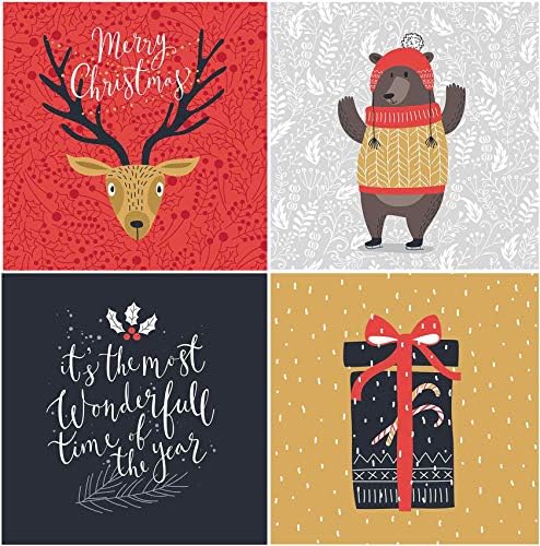 Christmas Cards Pack of 20 | Eco Friendly | Plastic Free | Hand Packed in the UK | Volume 2