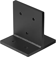 Vista 7 de 4 bases de poste ocultas de 4 x 4, soporte de placa de cuchillo resistente, soportes de anclaje de poste de calibre 6